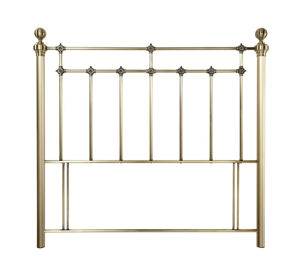 Saso Bristol Antique Brass Metal Headboard