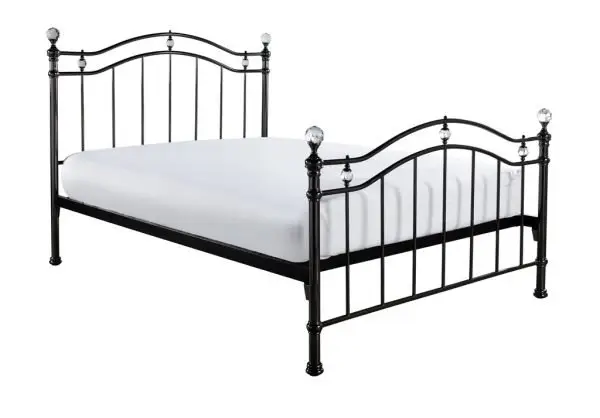 Crowther Cambridge Black Nickel Metal Bed