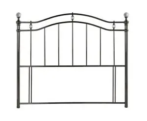 Crowther Cambridge Black Nickel Metal Headboard