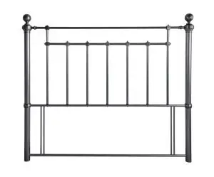 Crowther Ledbury Antique Silver Metal Headboard