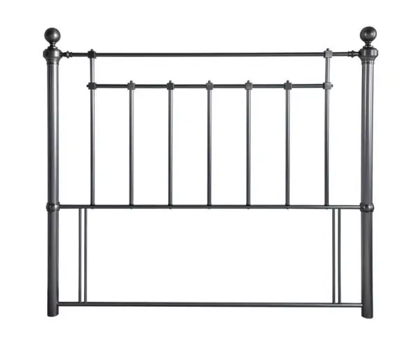 Crowther Ledbury Antique Silver Metal Headboard