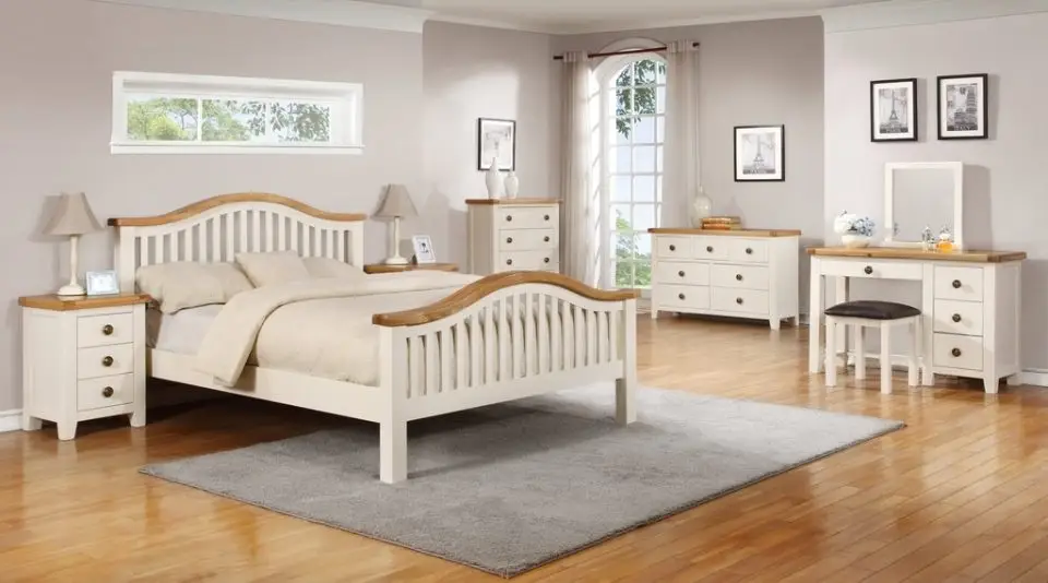 Crowther Maine High Oak Wooden Bed