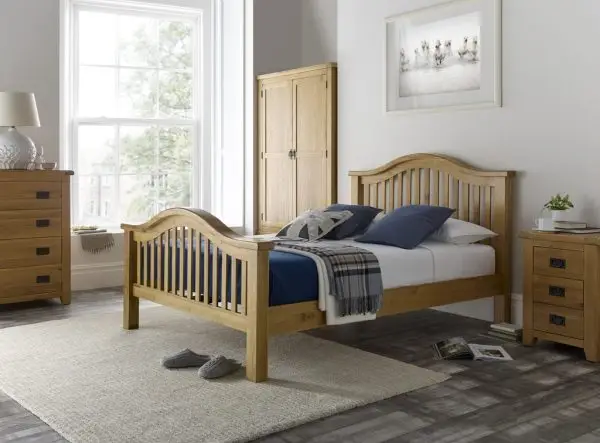 Crowther Minnesota High End Oak Wooden Bed