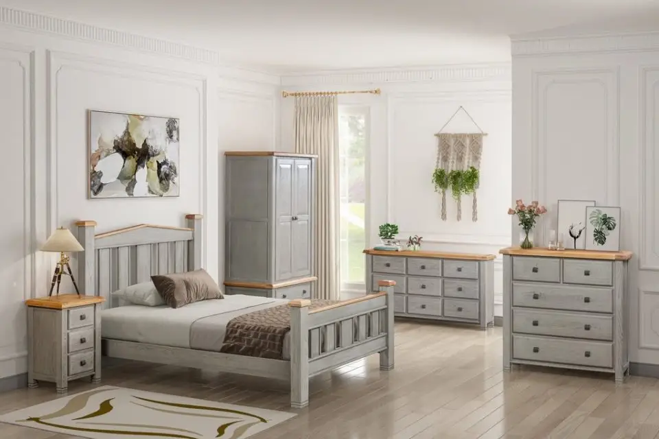 Crowther New York Painted Oak Wooden Bed