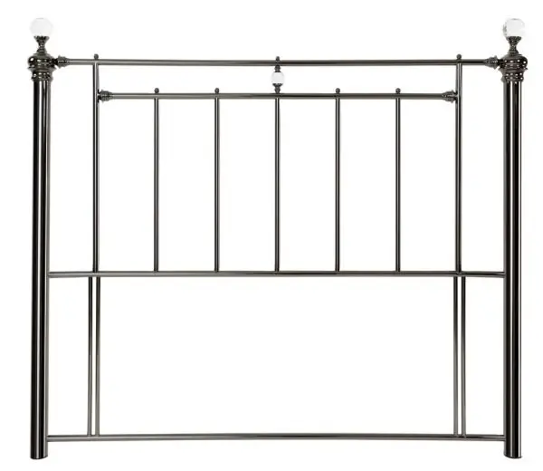 Crowther Stratford Black Nickel Metal Headboard