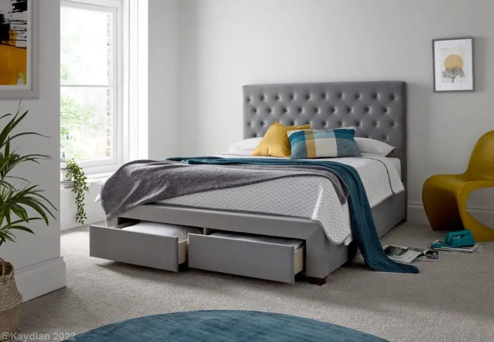 Saso Vale Footend Drawer Bed Grey 01