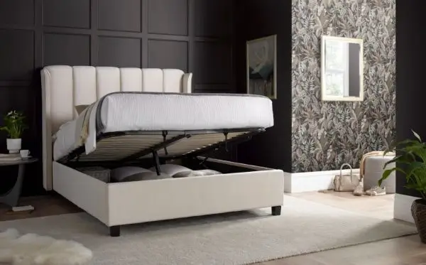 Calder House Avon Ottoman Oatmeal Fabric Bed 01