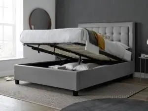 Calder House Berkshire Ottoman Grey Fabric Bed 01