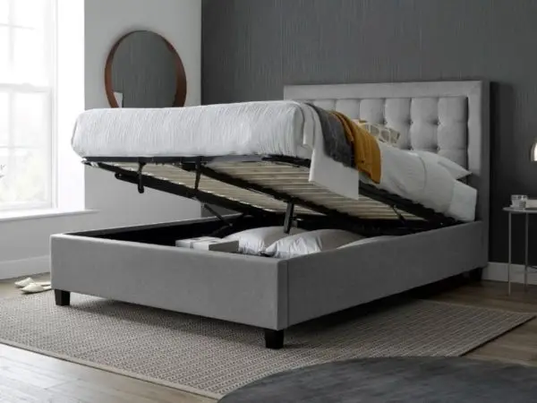 Calder House Berkshire Ottoman Grey Fabric Bed 01