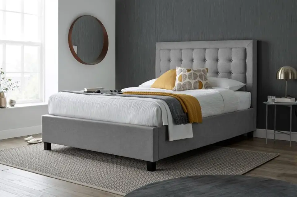 Calder House Berkshire Ottoman Grey Fabric Bed 02