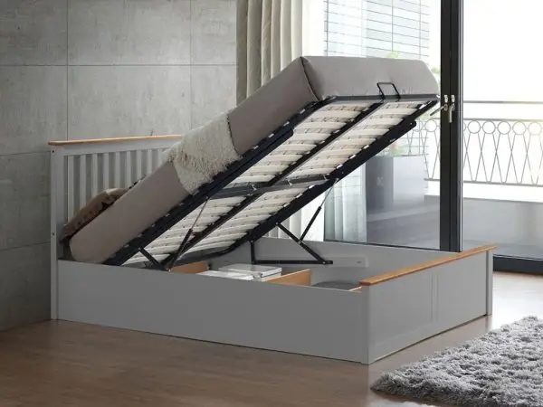 Calder House Miami Ottoman Grey Wooden Bed 01