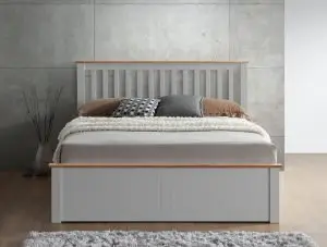 Calder House Miami Ottoman Grey Wooden Bed 02