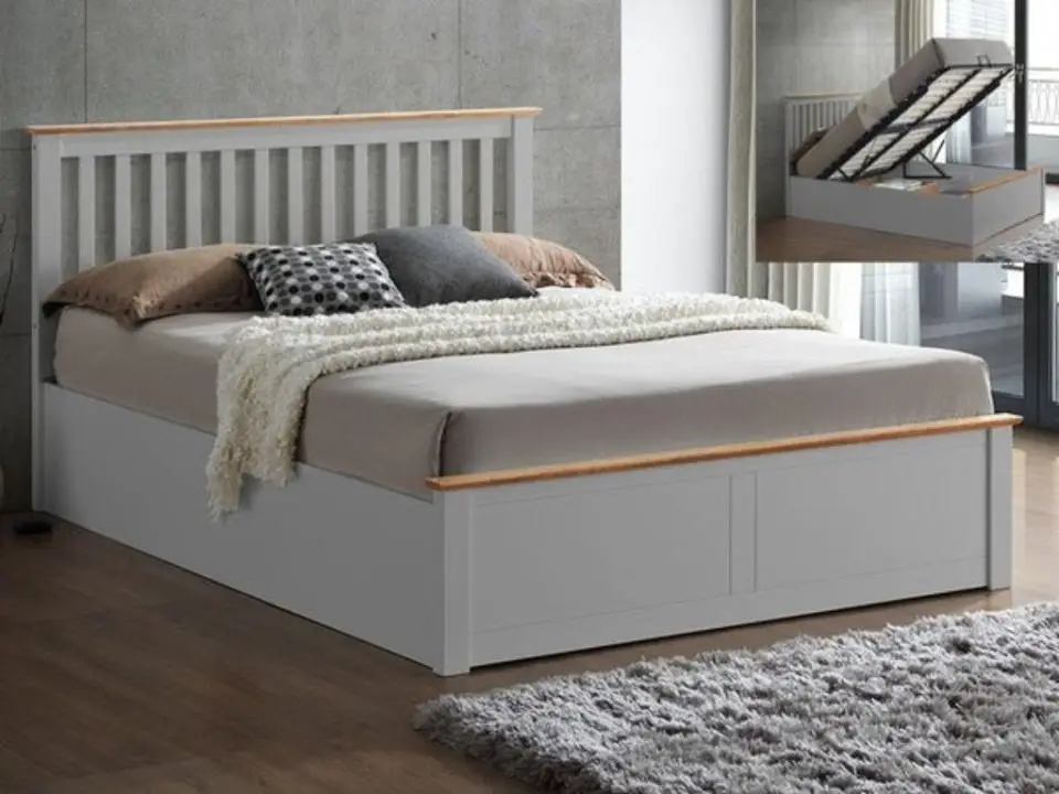 Calder House Miami Ottoman Grey Wooden Bed 03