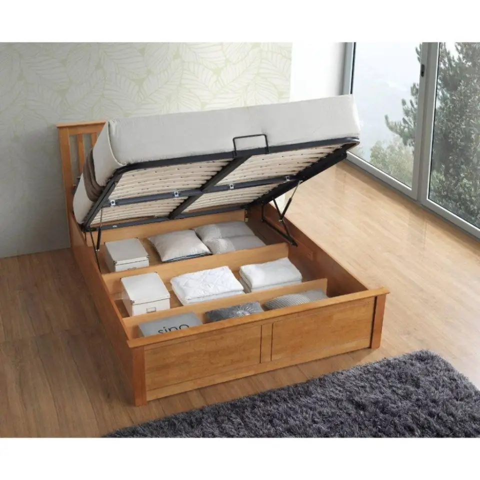 Calder House Miami Ottoman Oak Wooden Bed 01