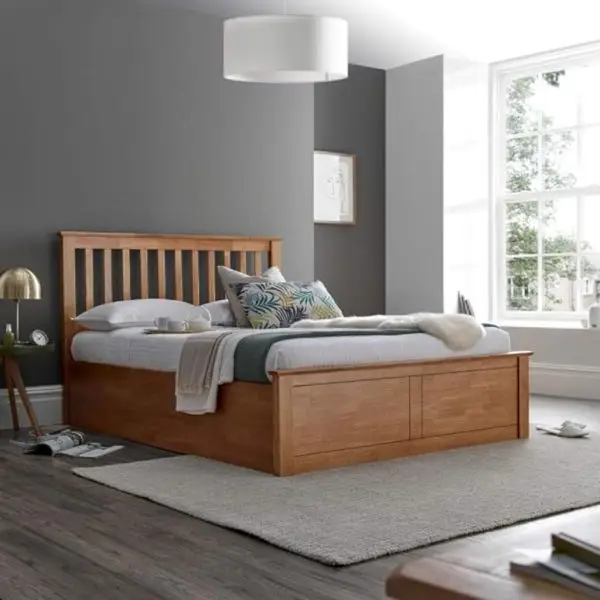 Calder House Miami Ottoman Oak Wooden Bed 02