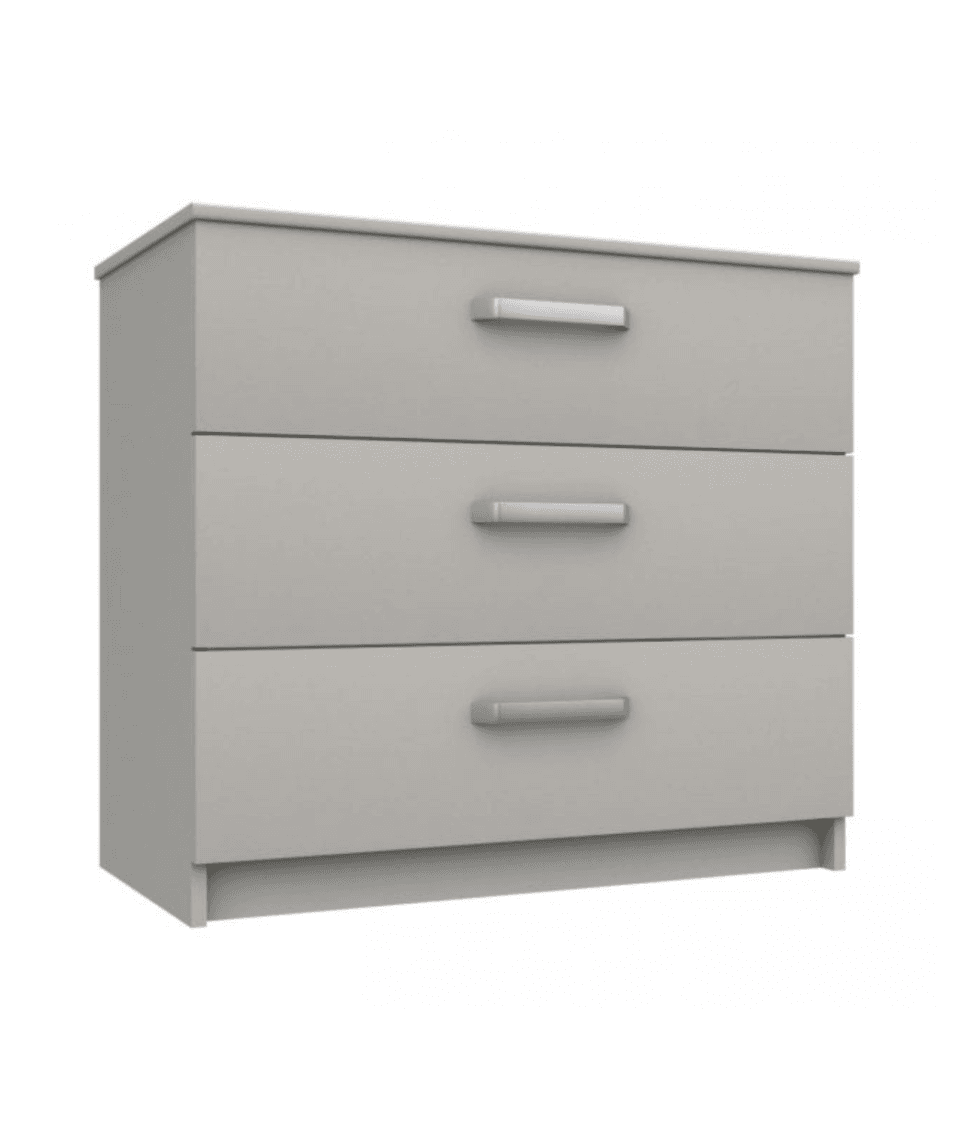 Gibralter 3 Drawer Chest Light Grey