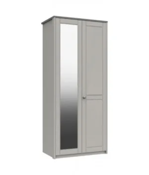 Mars 2 Door Robe With Mirror Grey