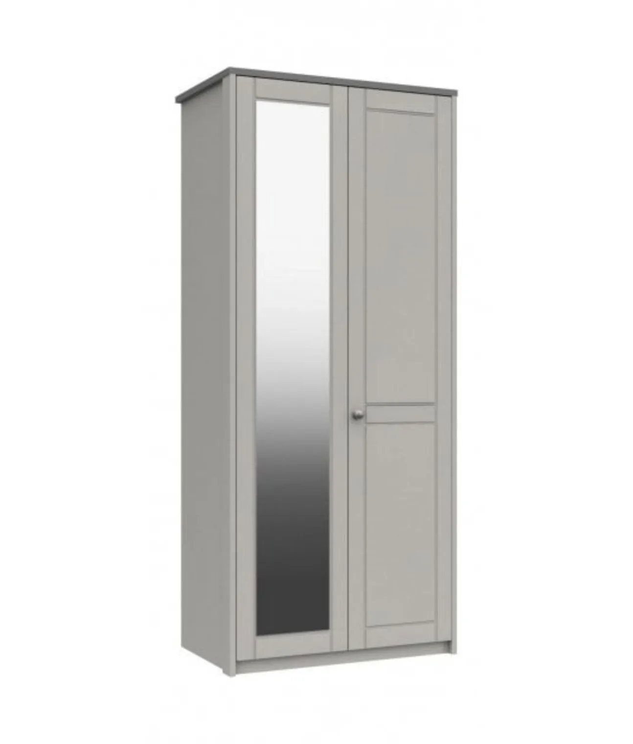 Mars 2 Door Robe With Mirror Grey