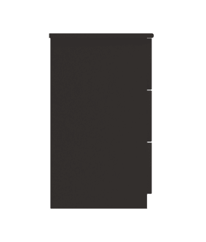 Riga Gloss 3 Drawer Chest Graphite 2