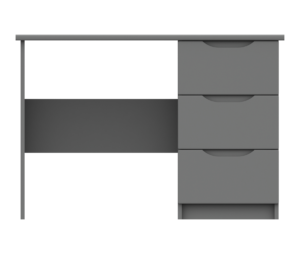 Riga Gloss 3 Drawer Dressing Table Dust Grey