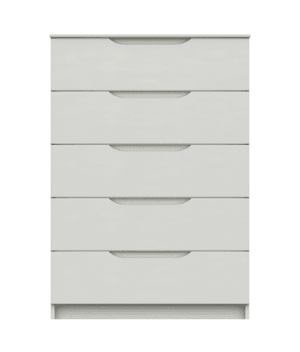 Riga Gloss 5 Drawer Chest White