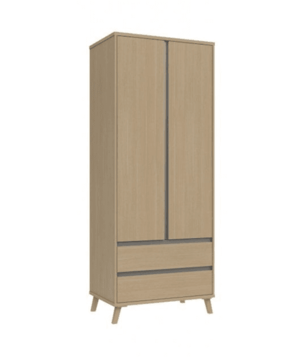 Rome 2 Door Combi Robe Natural Oak