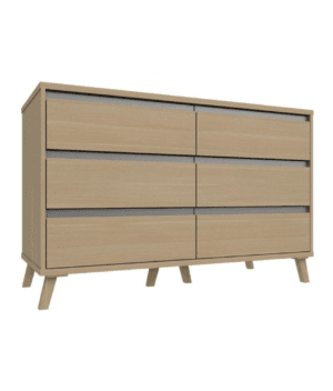 Rome 3 Drawer Double Chest Natural Oak