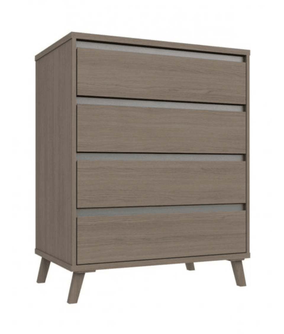 Rome 4 Drawer Chest Grey Oak