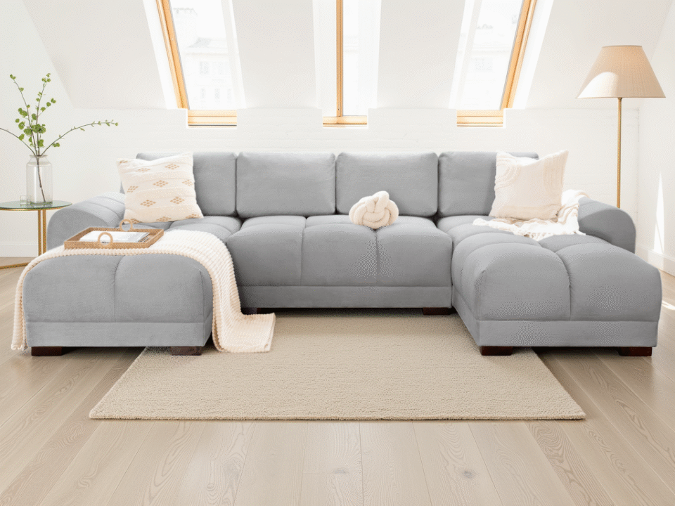 Velmora7 Sofa Grey U Shape Corner