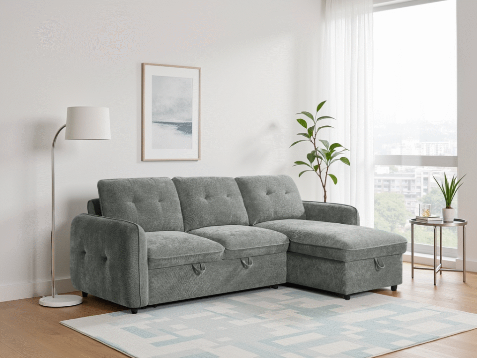 Valencis41 Sofabed Grey Universal Corner