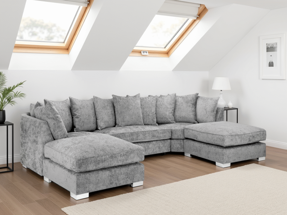 Astoria Scatterback Sofa Platinum U Shape Corner