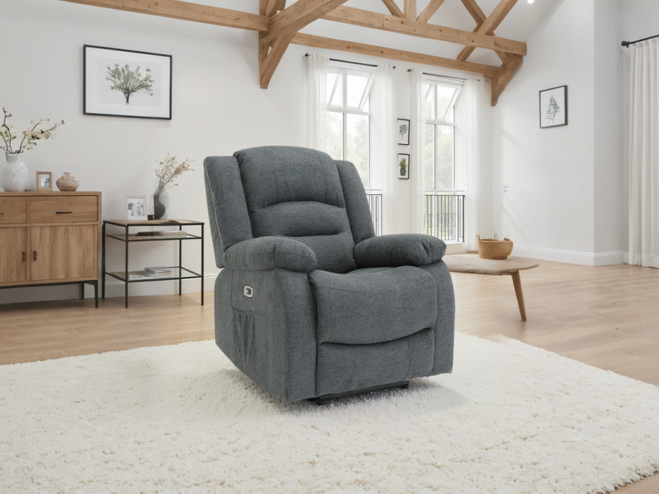 Montrel Electric Recliner Sofa Graphite Armchair