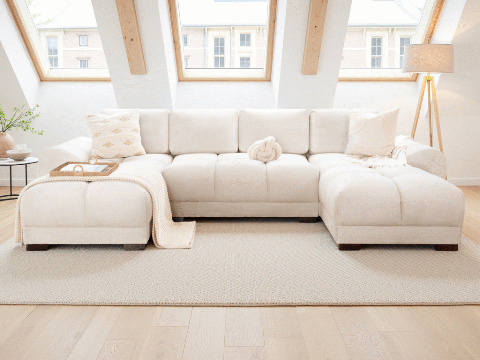 Velmora Sofa Cream U Shape Corner