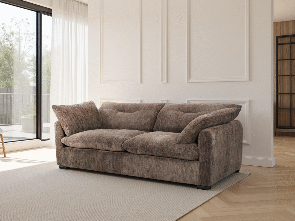 Astoria Sofa Brown 3 Seater
