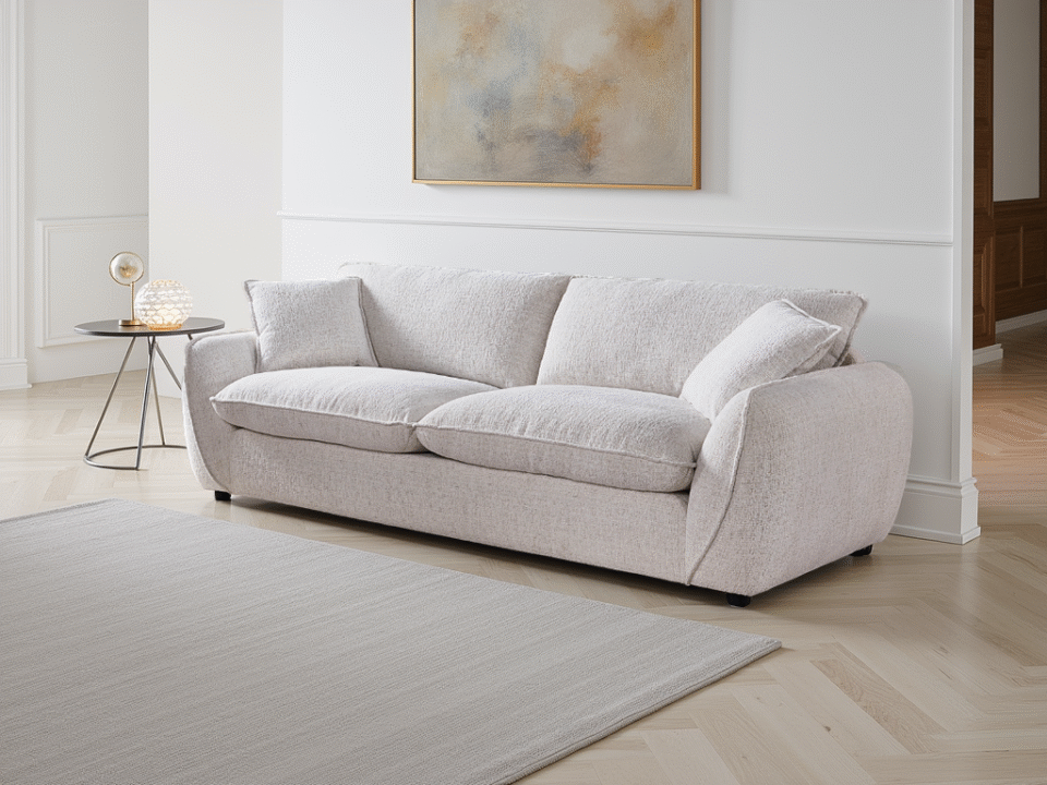 Rivelle Sofa Beige 3 Seater