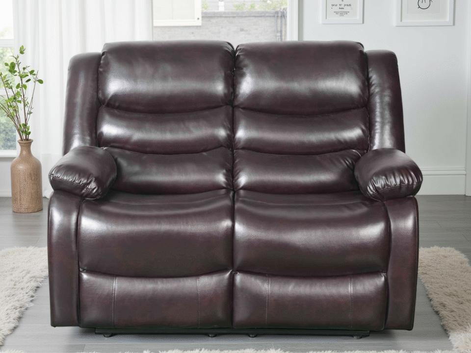 Prestique Manual Recliner Sofa Brown 2 Seater