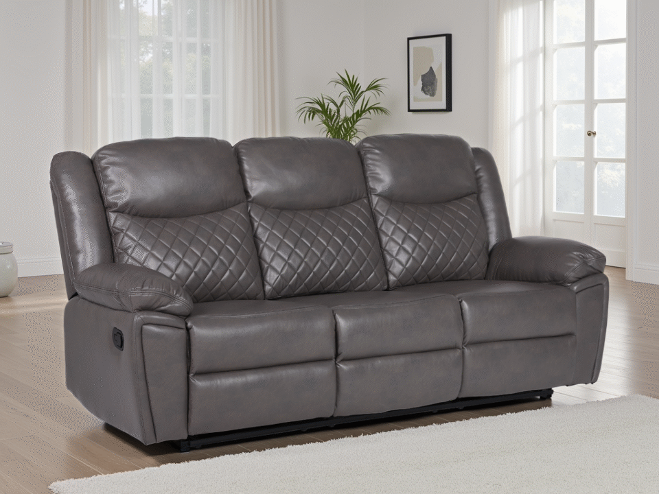Elysion Recliner Sofa Grey 3 Seater