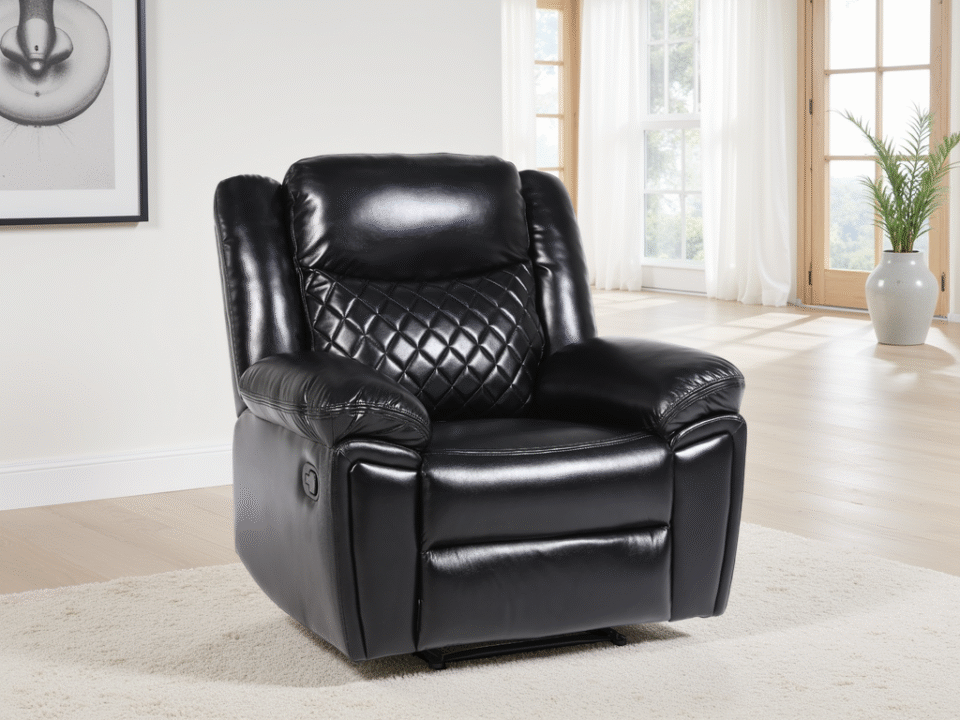 Elysion Recliner Sofa Black Armchair