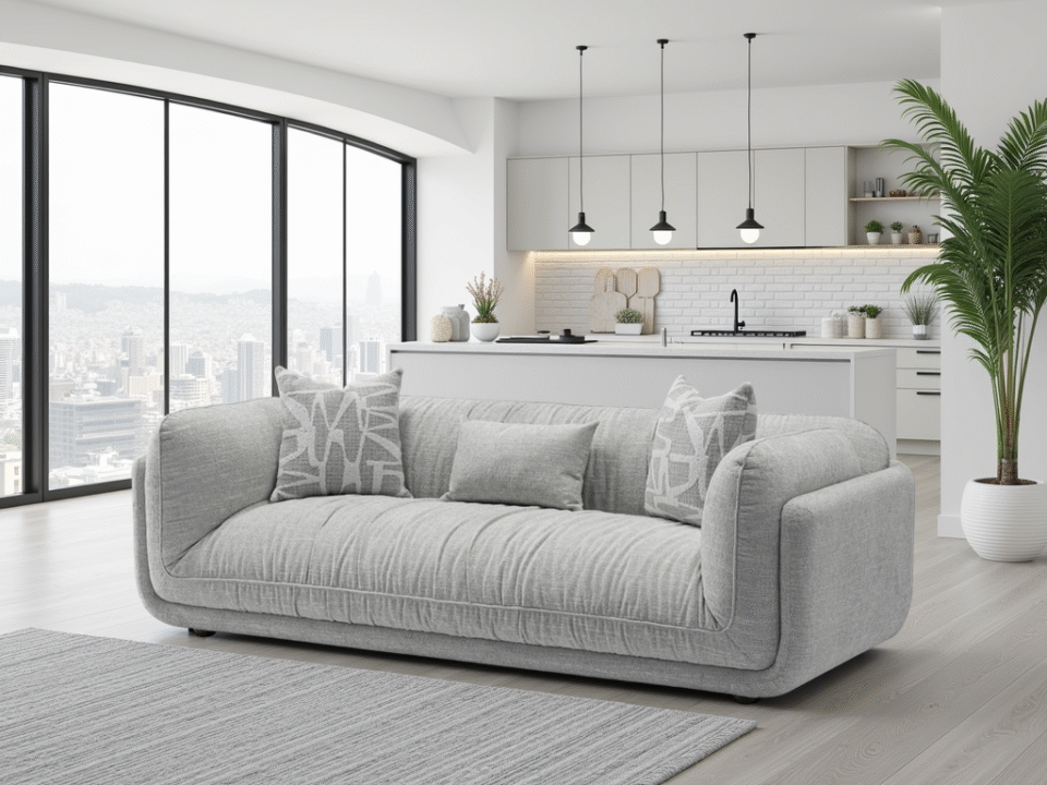 Novara Sofa Grey 3 Seater