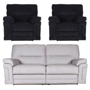 Buoyant Plaza Fabric Sofa Set – 3+1+1 Seater Recliner