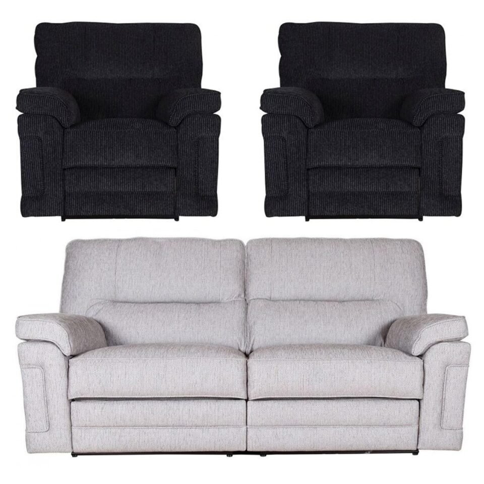 Buoyant Plaza Fabric Sofa Set 311 Seater Recliner Variation Available