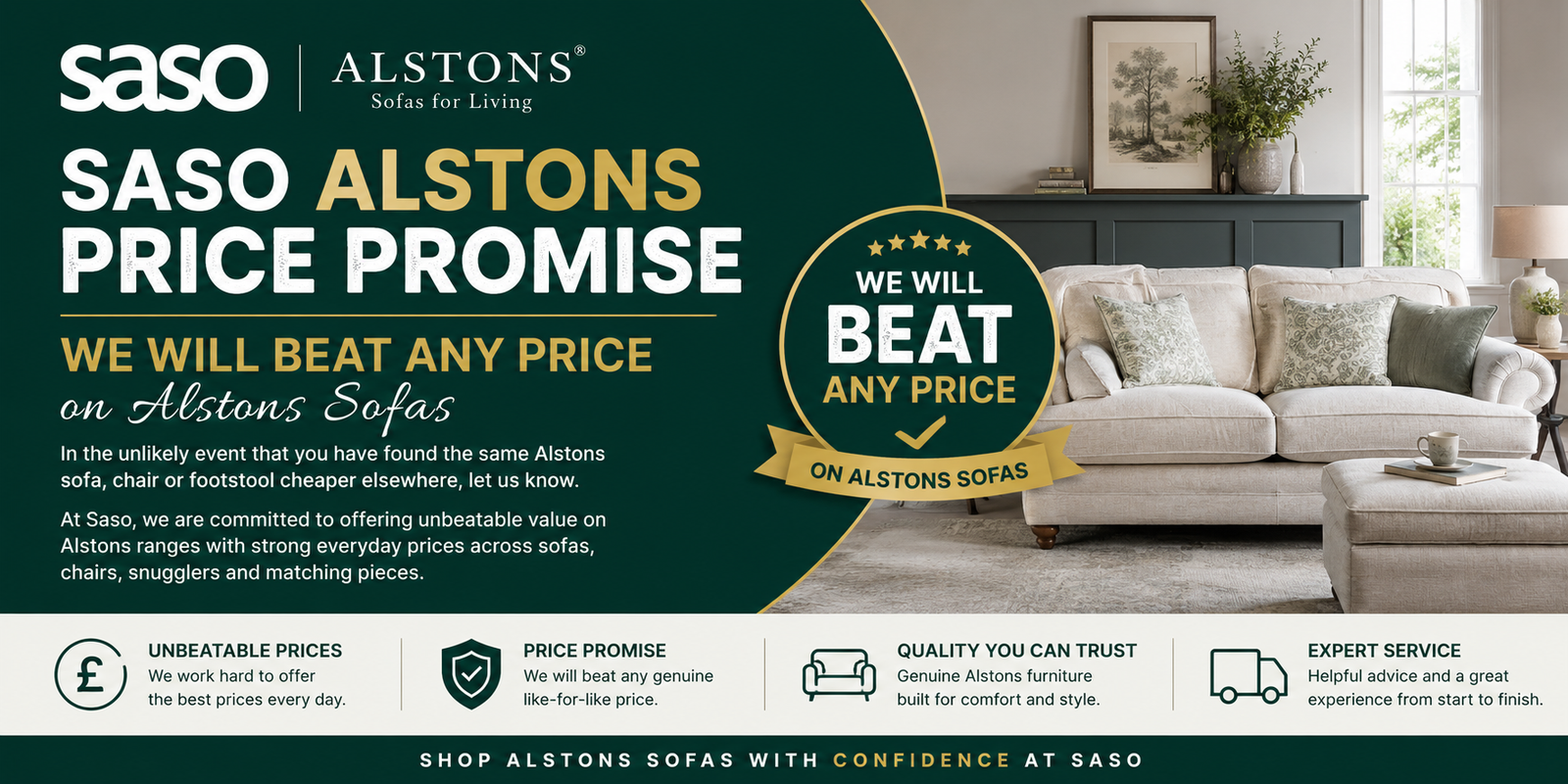Saso Alstons sofas price promise