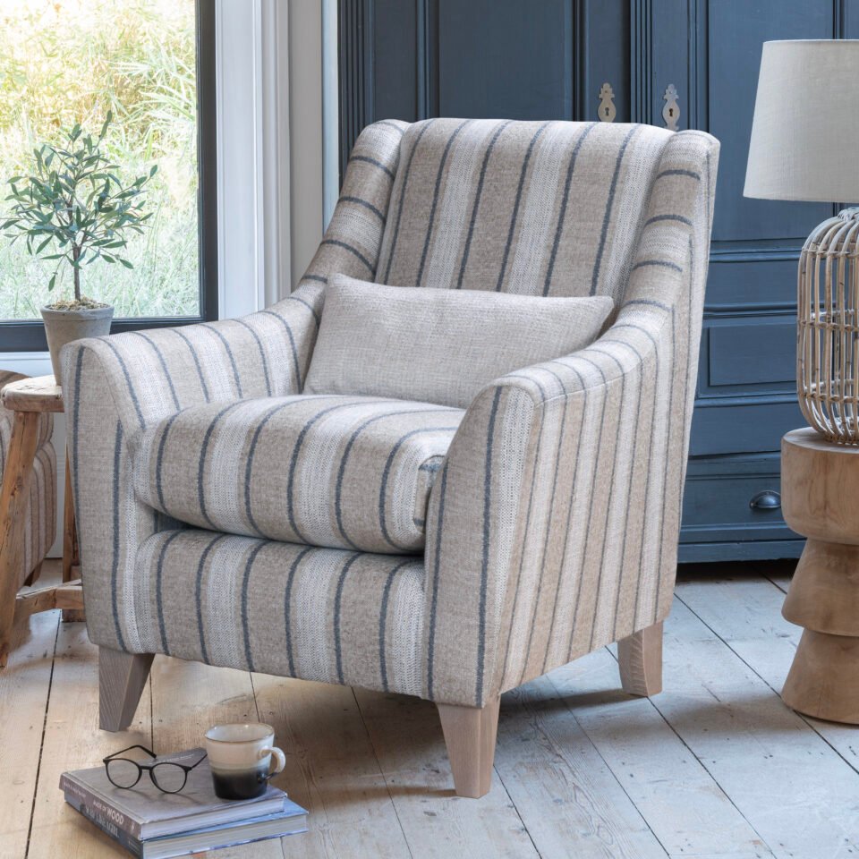 Alstons Rochelle Accent Chair in Fabric 6012 in premium fabric upholstery