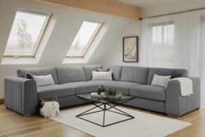 Rome Sofa Grey Large Corner