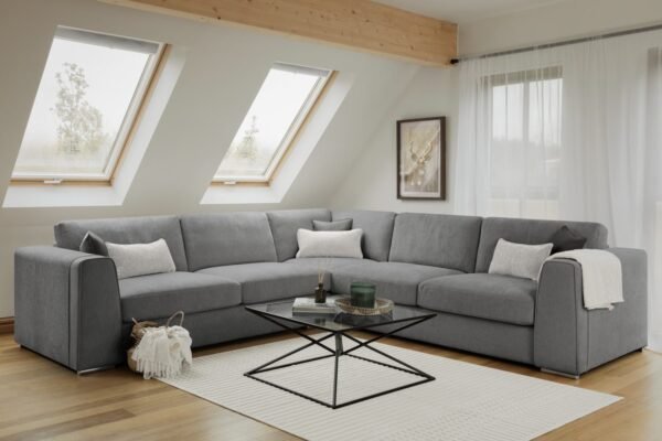 Rome Sofa Grey Large Corner Hero H Ls 1
