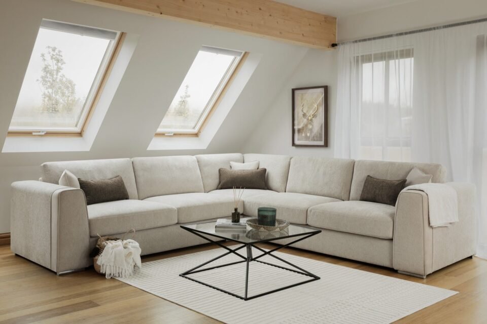 Rome 2 Corner 2 Large Sofa Beige 10